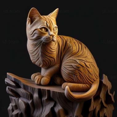 3D модель Бразильская короткошерстная кошка (STL)